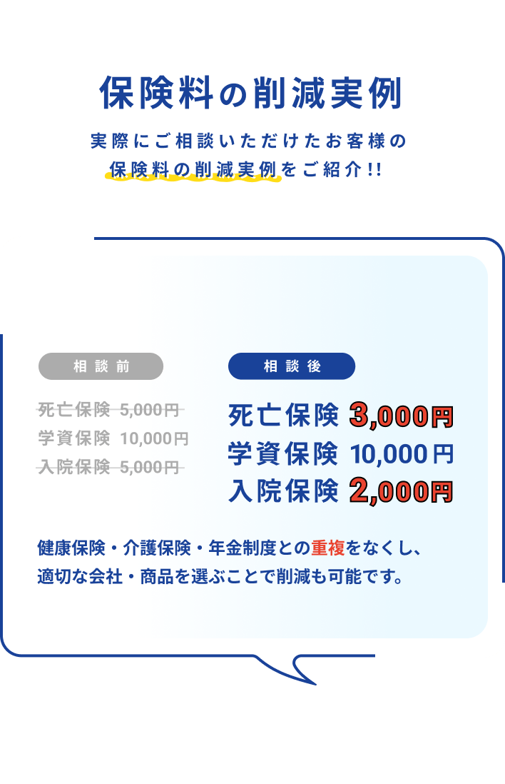 保険料の削減実例 Aさんの場合